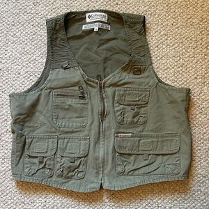 Columbia Khaki Green Outdoor Vest